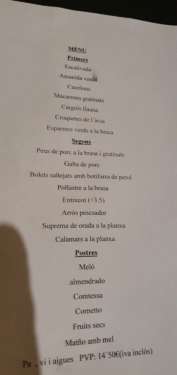 Menu Restaurant La Casona-2